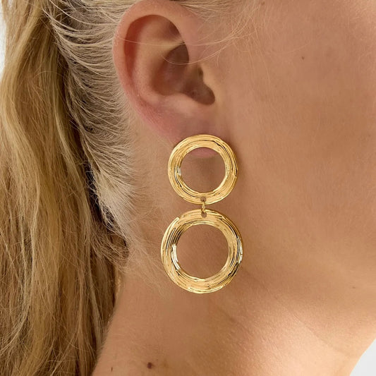 Statement oorbel Goud cirkelvormig