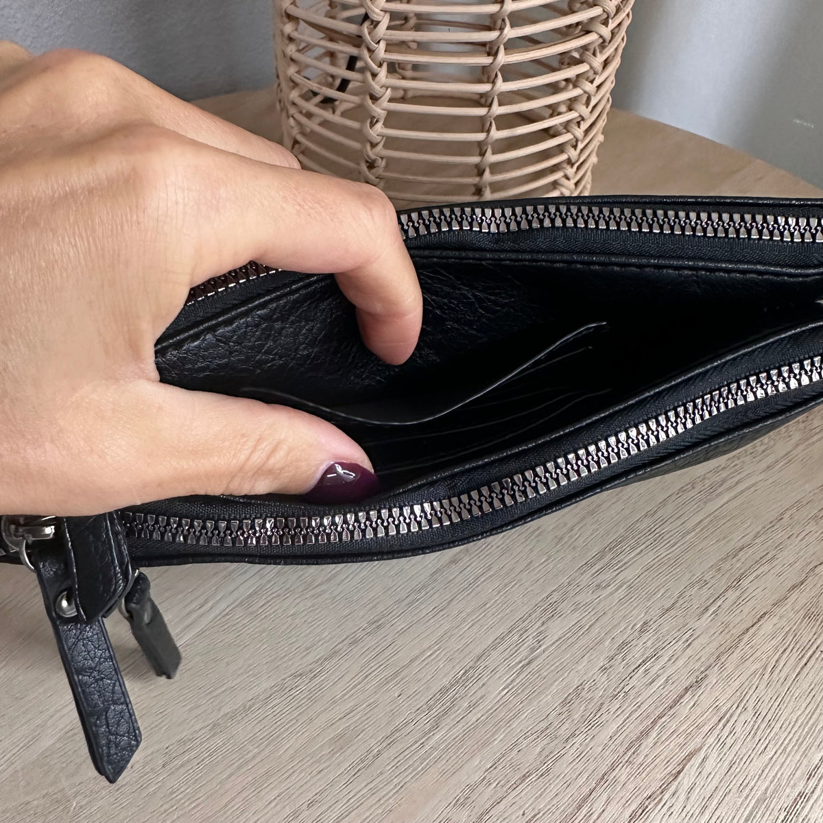 Crossbody/ schoudertas ‘San Martin’ Zwart incl twee schouderbanden