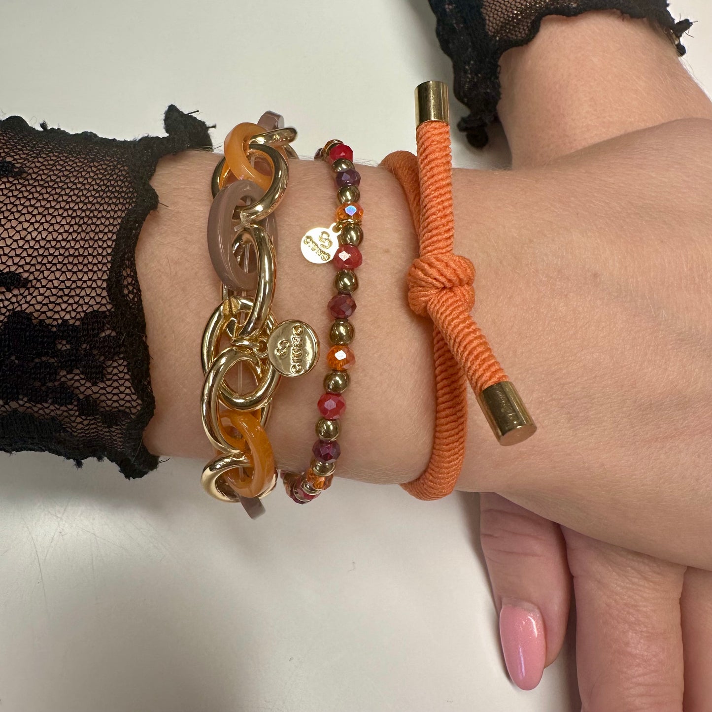 Haarelastiek Armband Oranje
