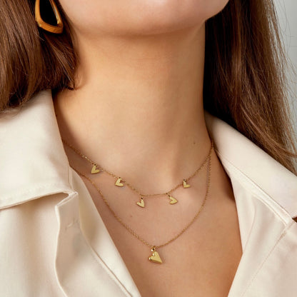 Dubbele hart ketting