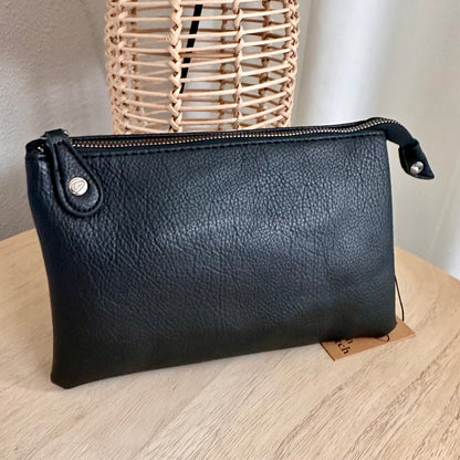 Schoudertasje/crossbody 'New York' inclusief drie banden Zwart