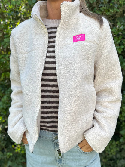 Teddy Jacket Ecru patch