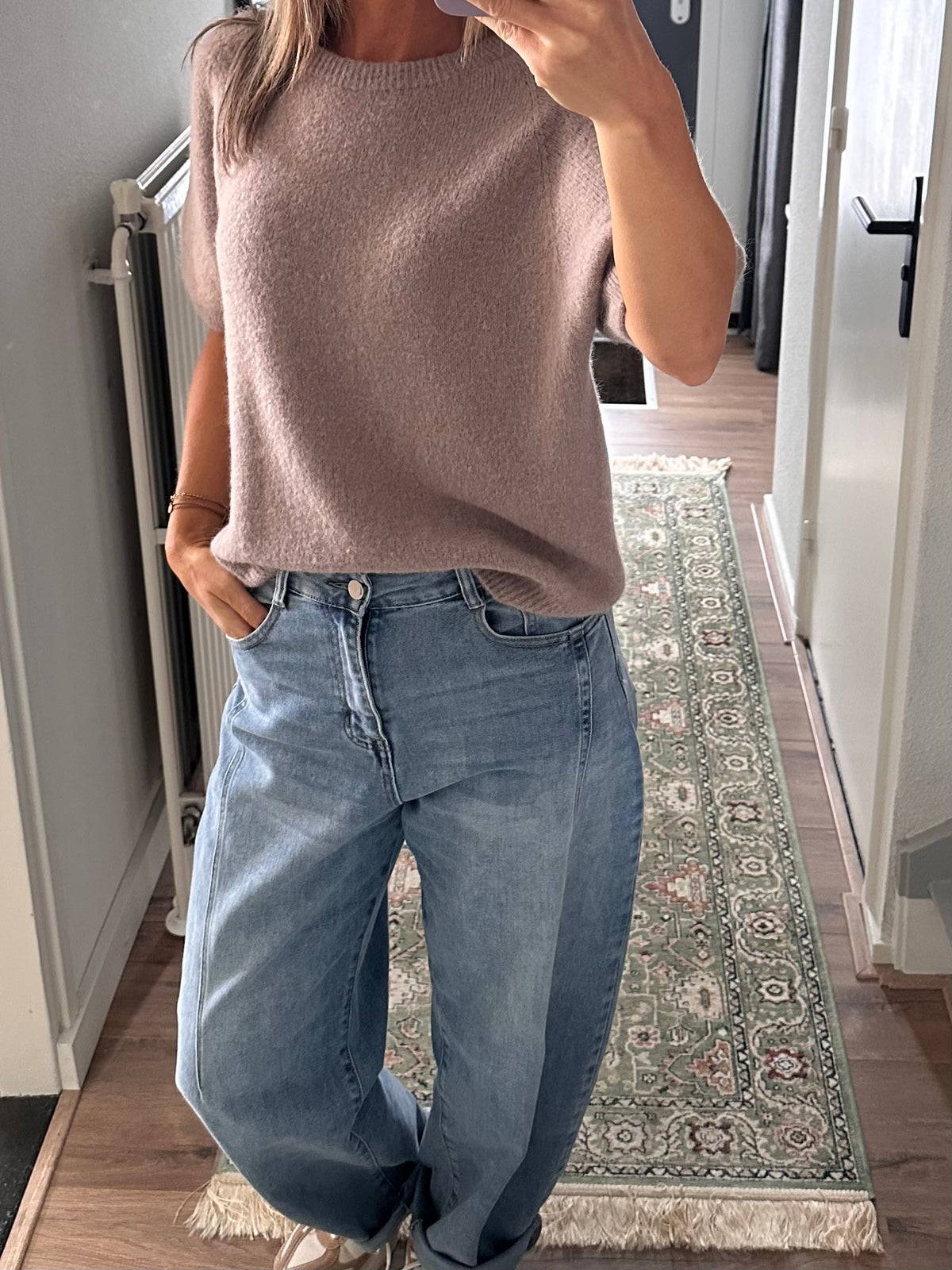 Alpaca trui Lisa Licht Warm Taupe