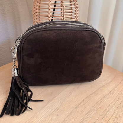 Suède drie rits tas Chocobruin