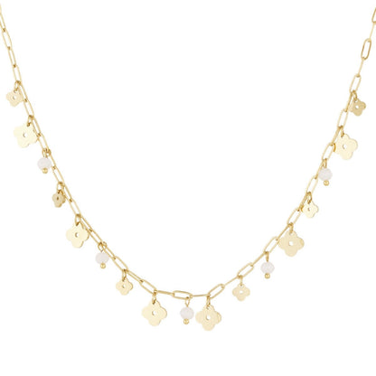 Ketting Klavertje Wit