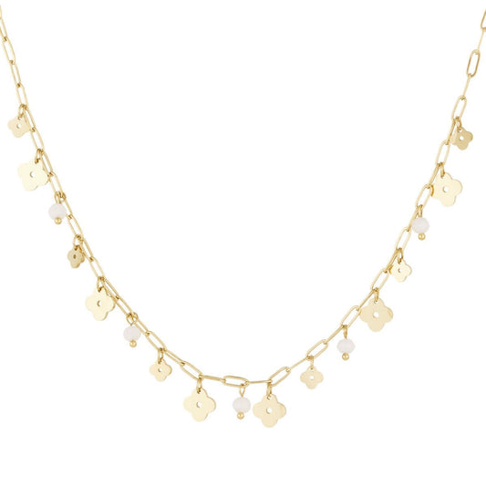 Ketting Klavertje Wit