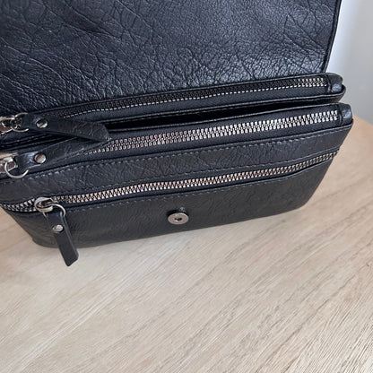 Crossbody/ schoudertas ‘San Martin’ Zwart incl twee schouderbanden