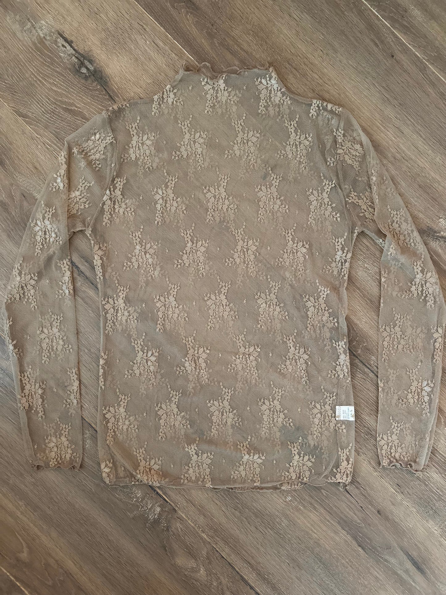 Kanten Top Brique/Huidskleur