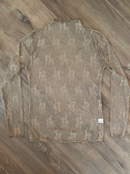 Kanten Top Brique/Huidskleur