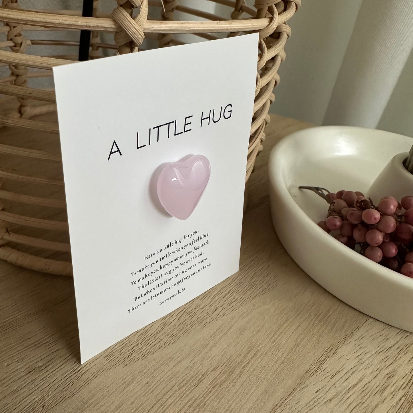 Pocket Gift A little Hug Rose Quartz