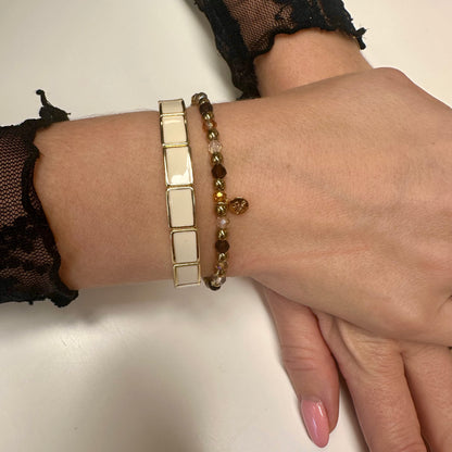 Armband 'Benthe' Naturel-Goud