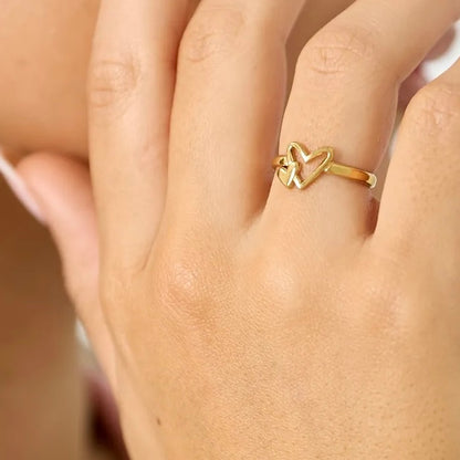 Ring twee hartjes