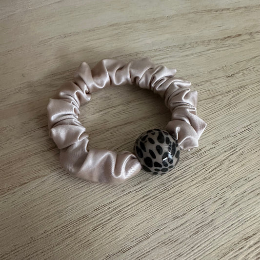 Scrunchie Champagne Steen rond