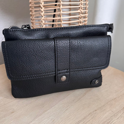 Crossbody/schoudertas ‘Naarden’ Zwart incl twee schouderbanden