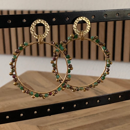 Oorhangers cirkel kraaltjes groen