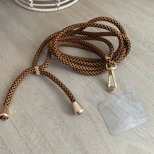 Telefoonkoord Zwart/oranje