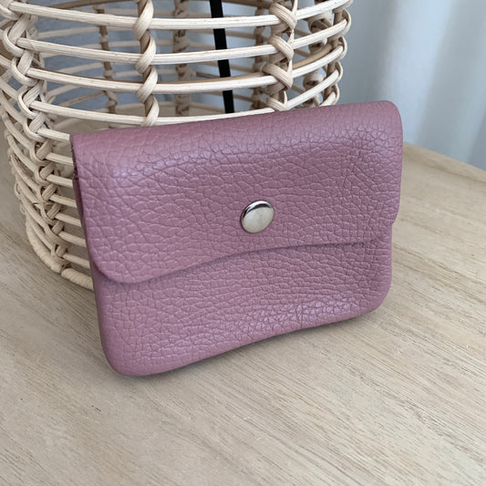 Italiaans leder portemonnee Oud-Roze