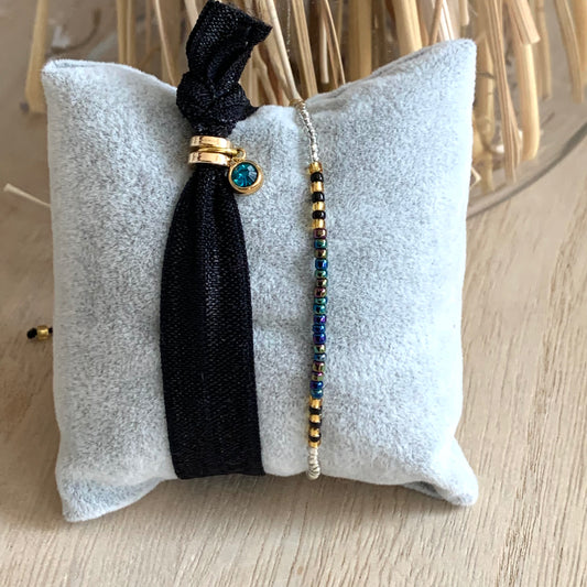 Ibiza setje Zwart/ Turquoise/ Goud