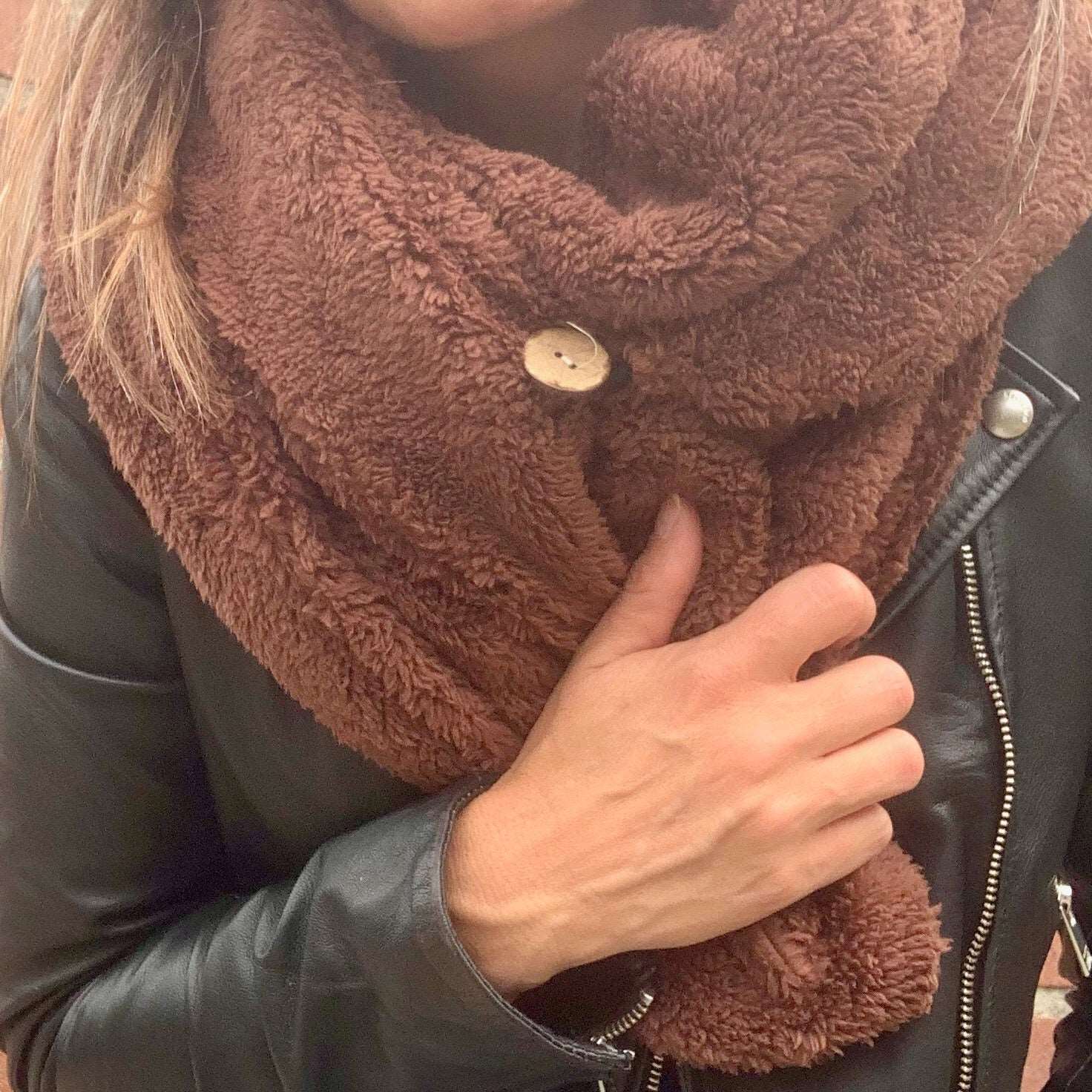 Sjaal Teddy-Fleece Chocobruin