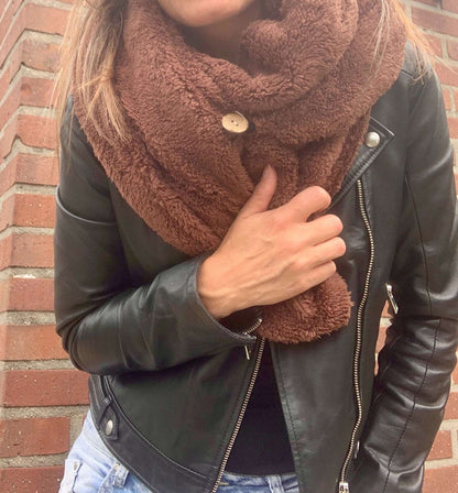 Sjaal Teddy-Fleece Chocobruin