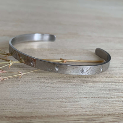 Bangle Zilver cactus