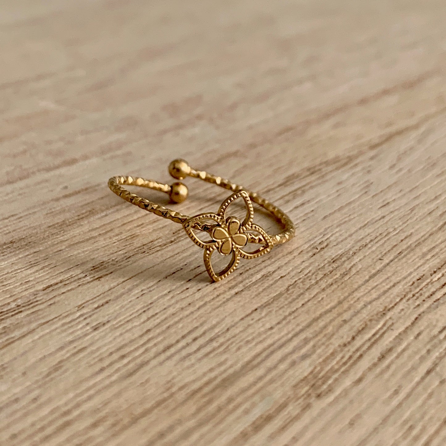 Klavertje ring- One Size