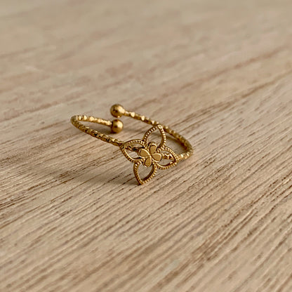 Klavertje ring- One Size