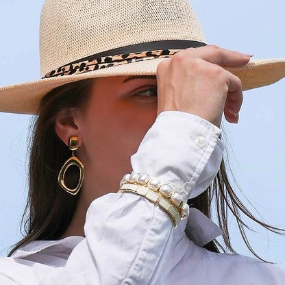 Armband 'Benthe' Naturel-Goud