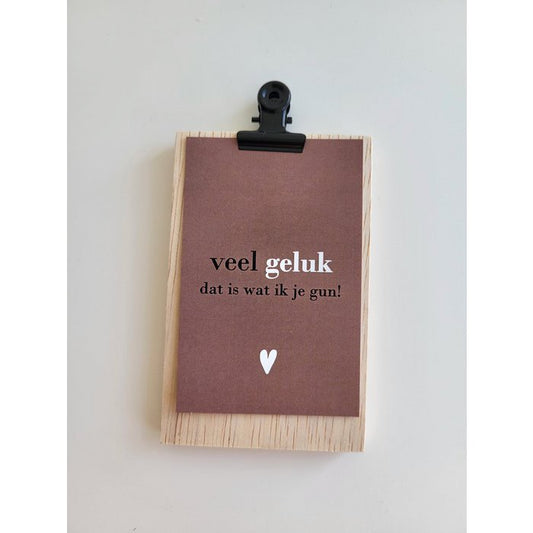 Klembord- Veel Geluk