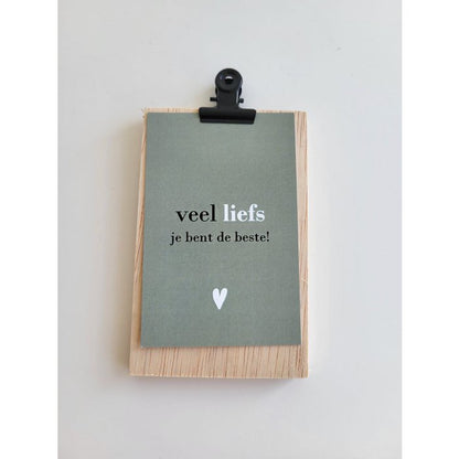 Klembord- Veel Liefs