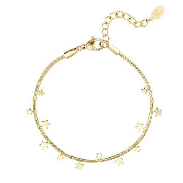Armband sterretjes Goud