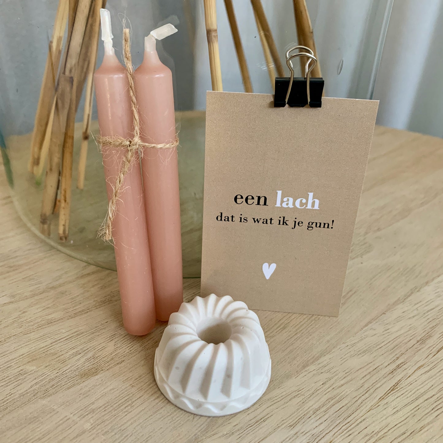 Cadeauzakje Kandelaar- Een Lach