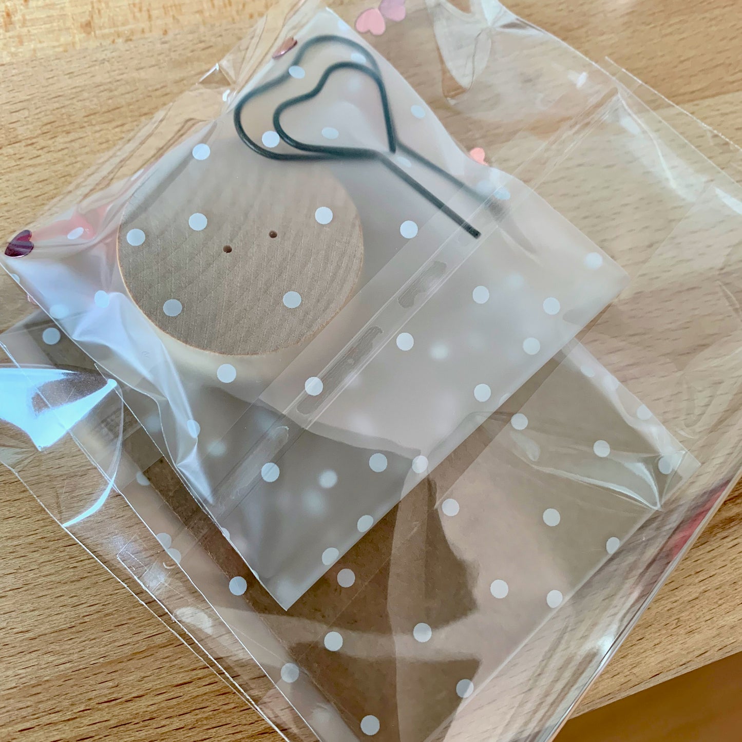 Kaart met Paars hartje inclusief kaarthouder