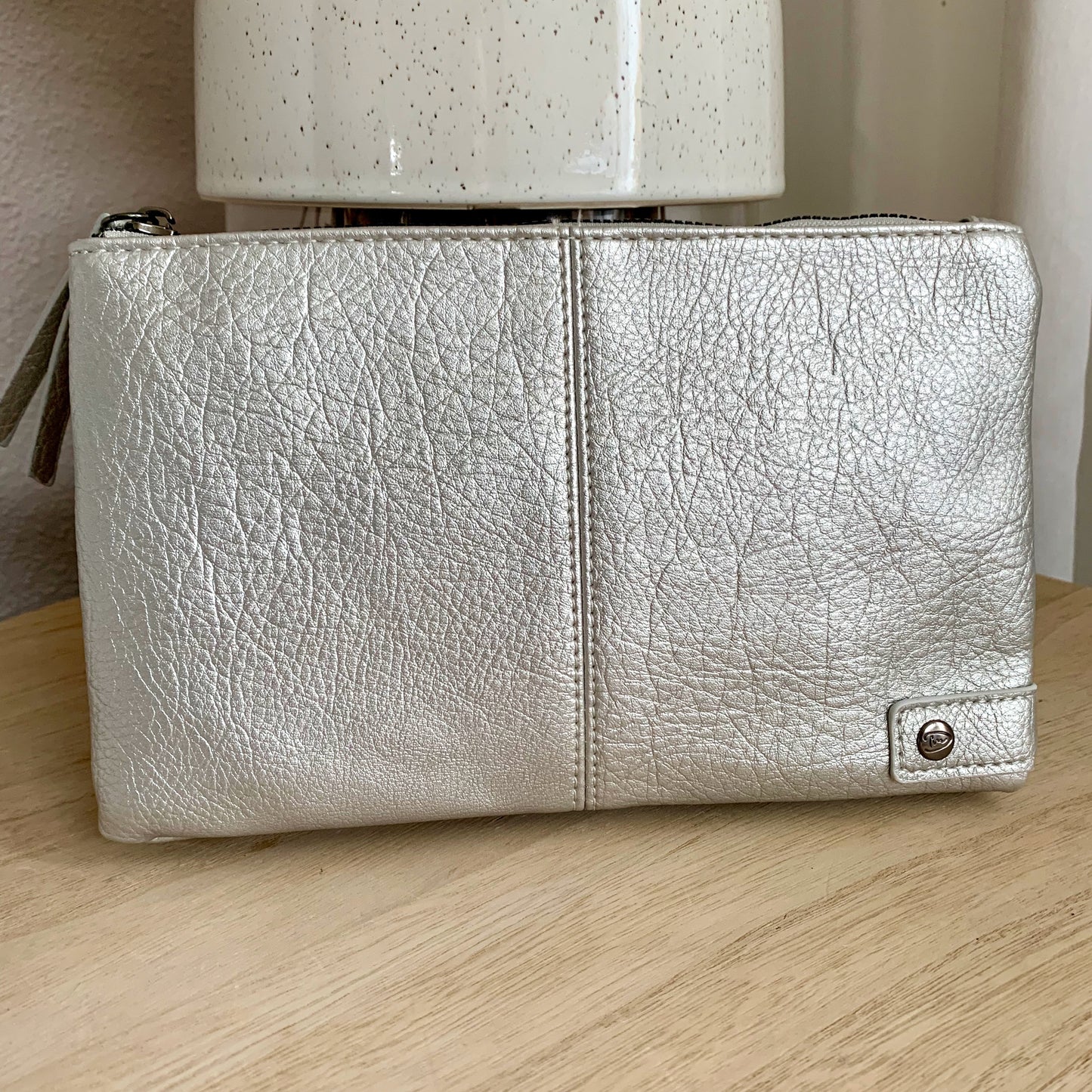 Schoudertasje/crossbody 'New Castel' Zilver inclusief twee banden