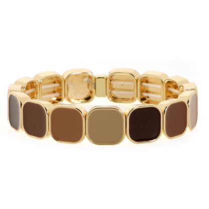 Armband 'Lola' Multi-Khaki-Goud