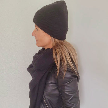 Wintermuts smal stiksel Zwart