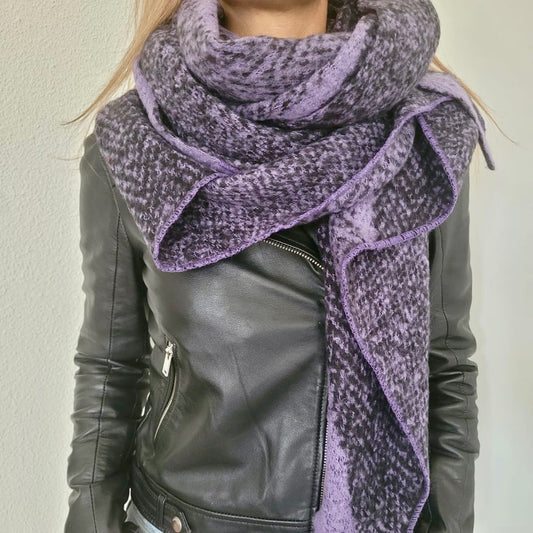 Sjaal zigzag Print Paars